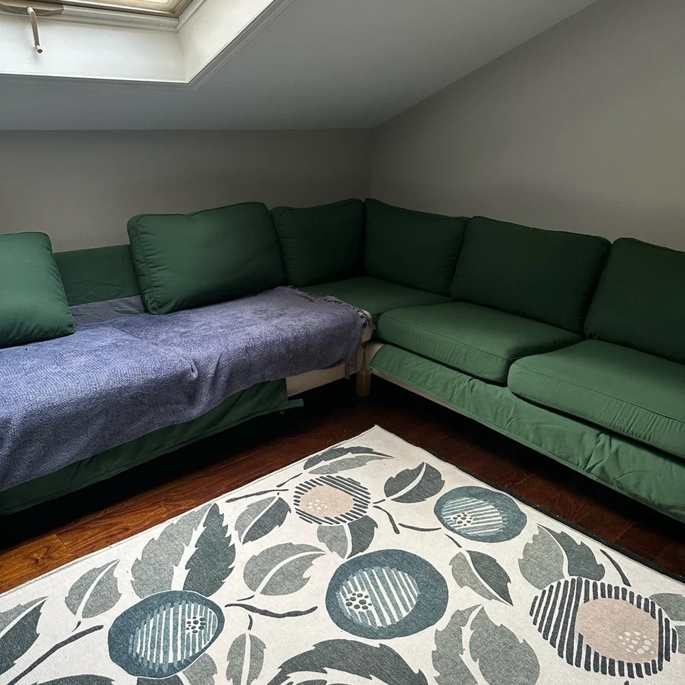 IKEA Vessle Green Sofa Cover for Loveseat